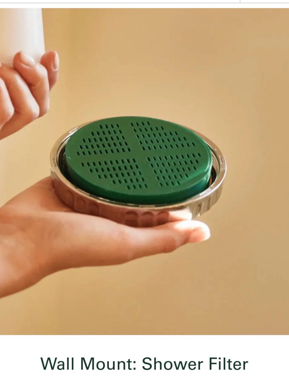 Green Shower Filter Cartridge - Wall Mount
